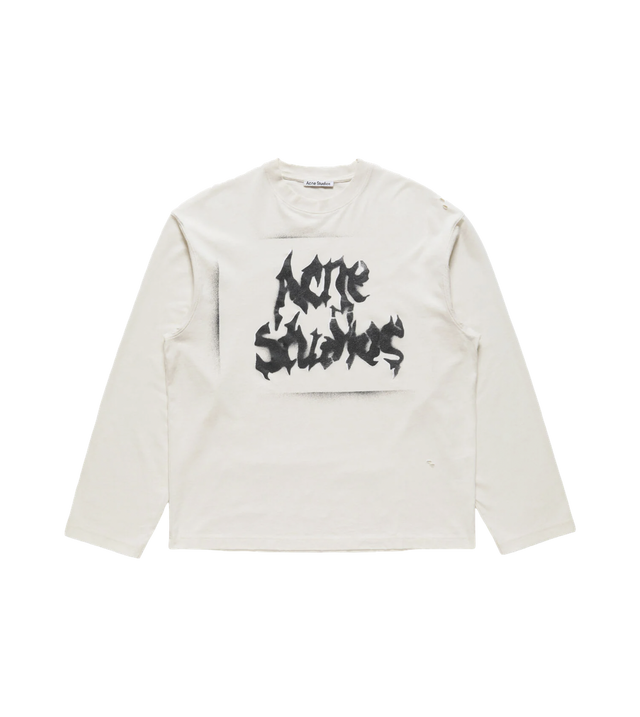 Distressed Longsleeve T-Shirt mit Logo-Print