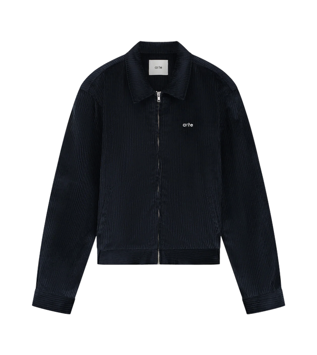 Cordjacke mit Reißverschluss