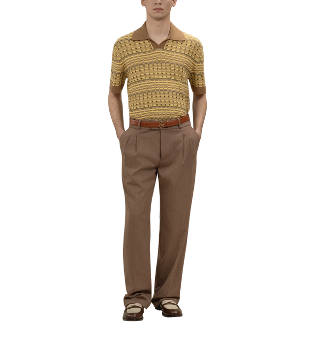 Coogie Strick-Poloshirt mit offenem Kragen