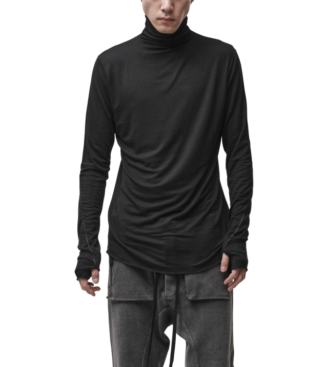 Rollkragen-Langarmshirt aus Modal-Kaschmir-Mix