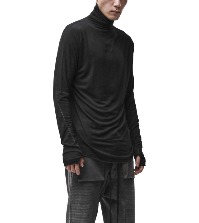 Rollkragen-Langarmshirt aus Modal-Kaschmir-Mix