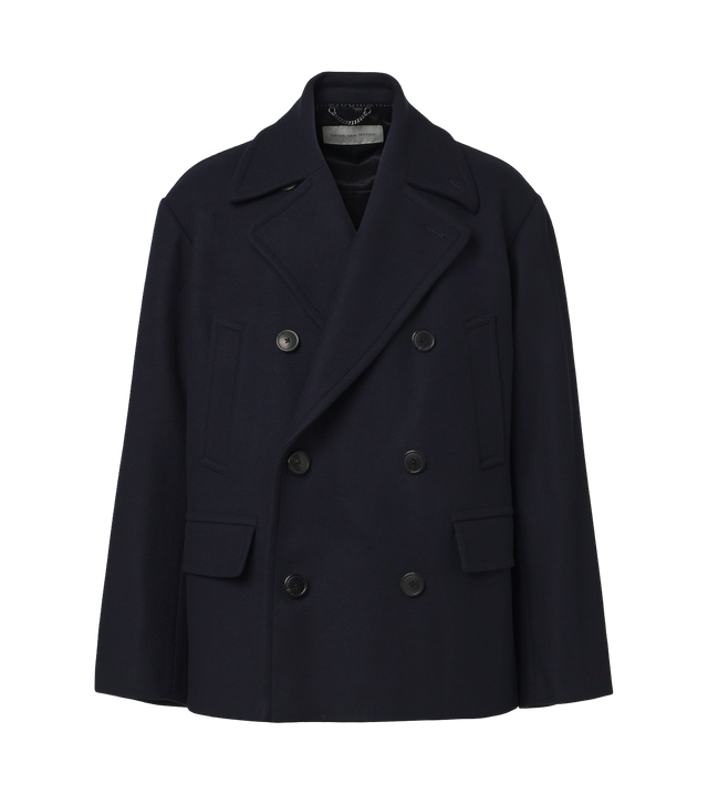 Zweireihige Jacke aus einem Wollgemisch