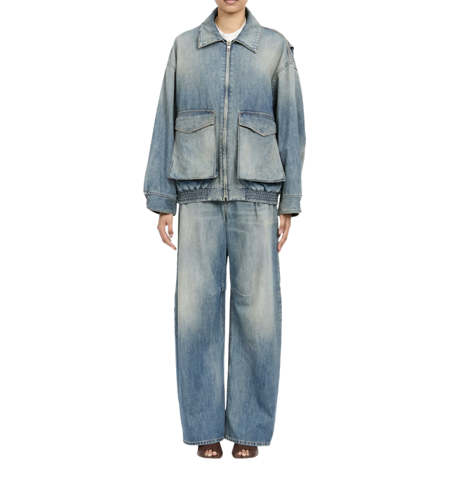 Jeansjacke mit Reißverschluss