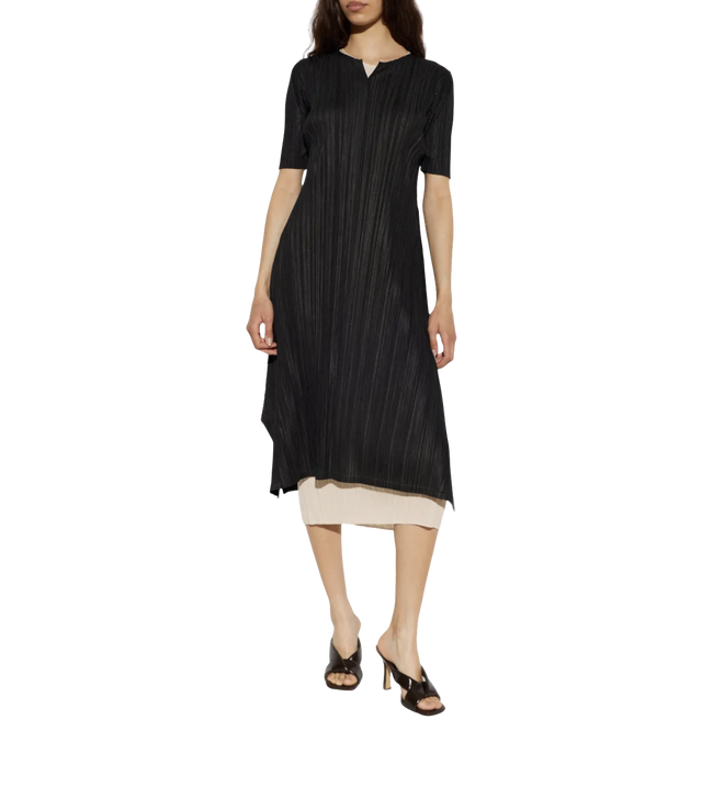 Asymmetrisches V-neck Kleid