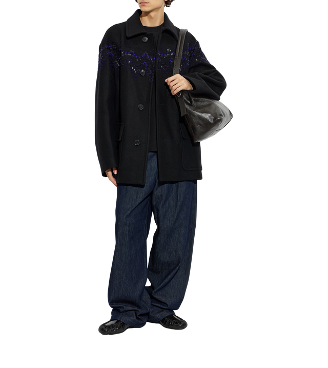 Classic Button Coat aus Wollmix