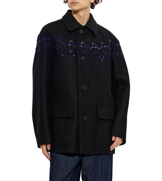 Classic Button Coat aus Wollmix