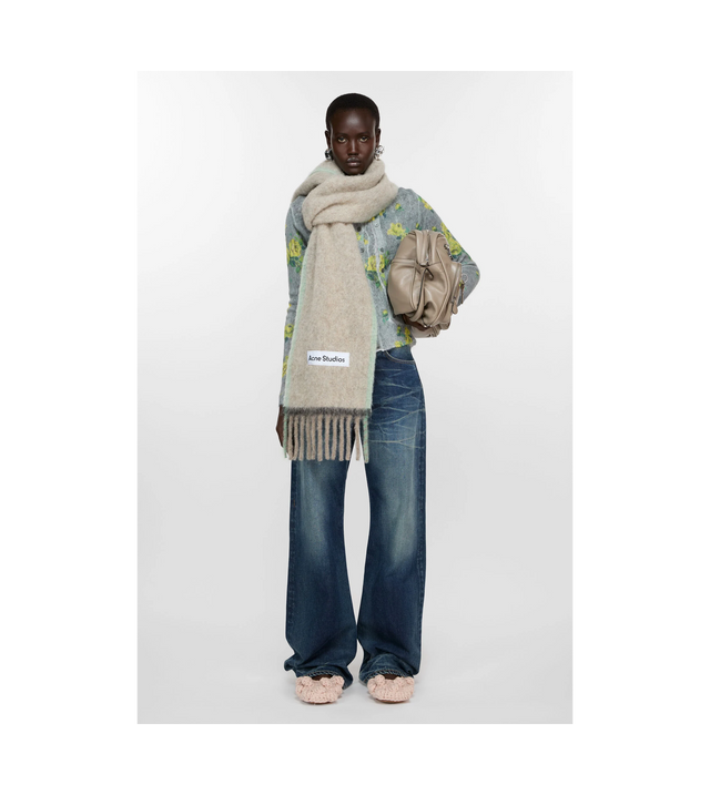 Woll-Mohair-Schal – Schmal