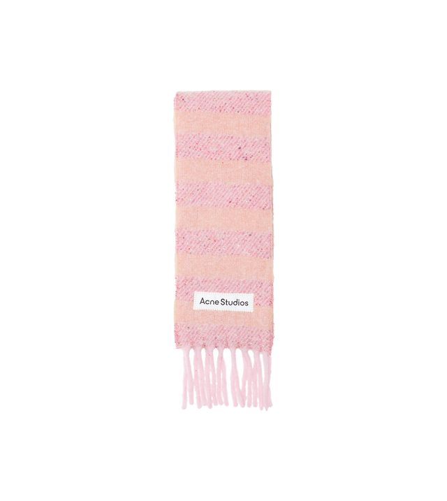Schmaler Alpaka-Schal mit Streifen