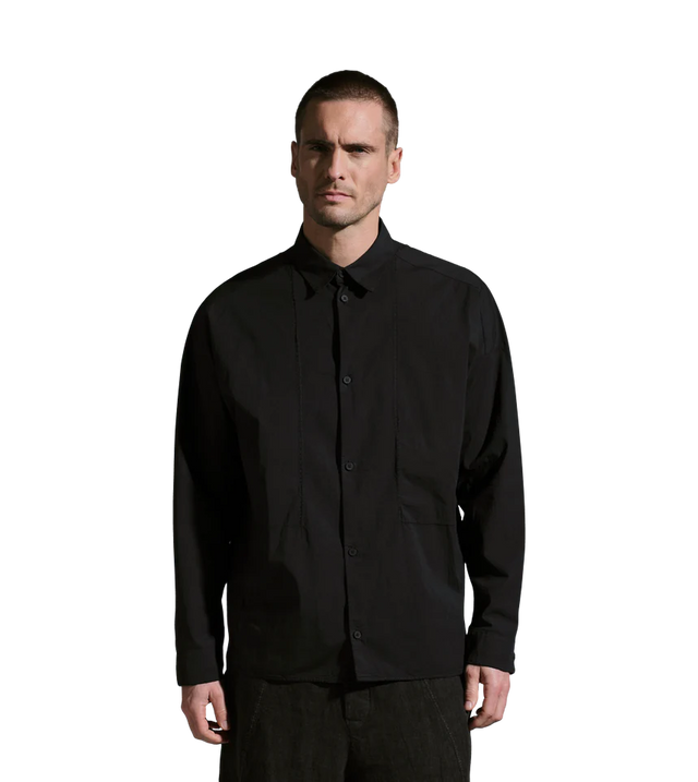 Oversize-Hemd aus Stretch-Popeline