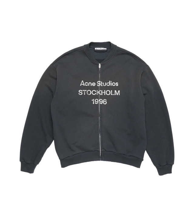 Zip-Jacke mit Logo-Print