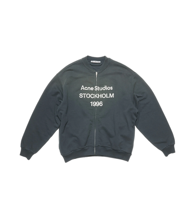 Zip-Sweater mit Logo-Print