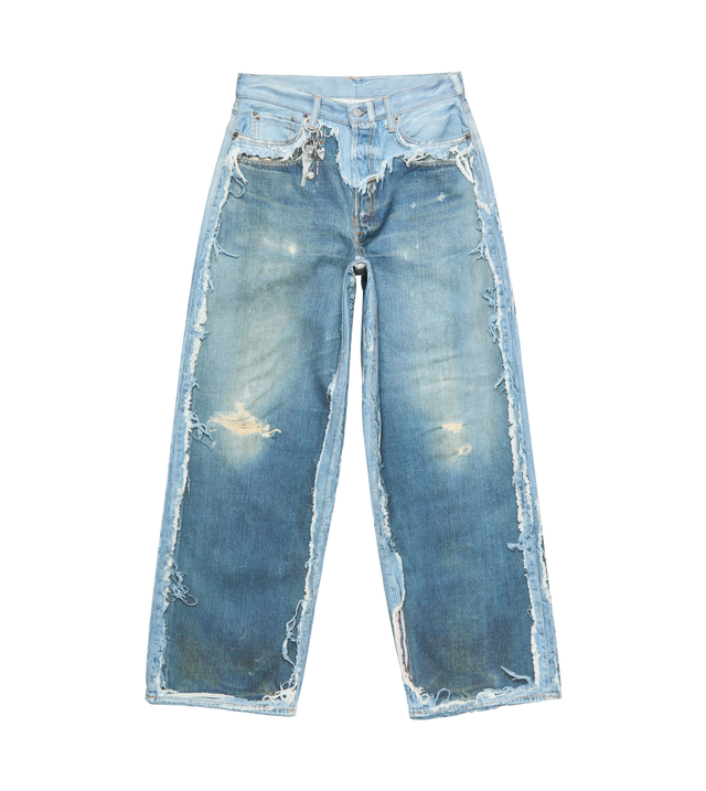 1981 Jeans mit Trompe-l’œil-Print