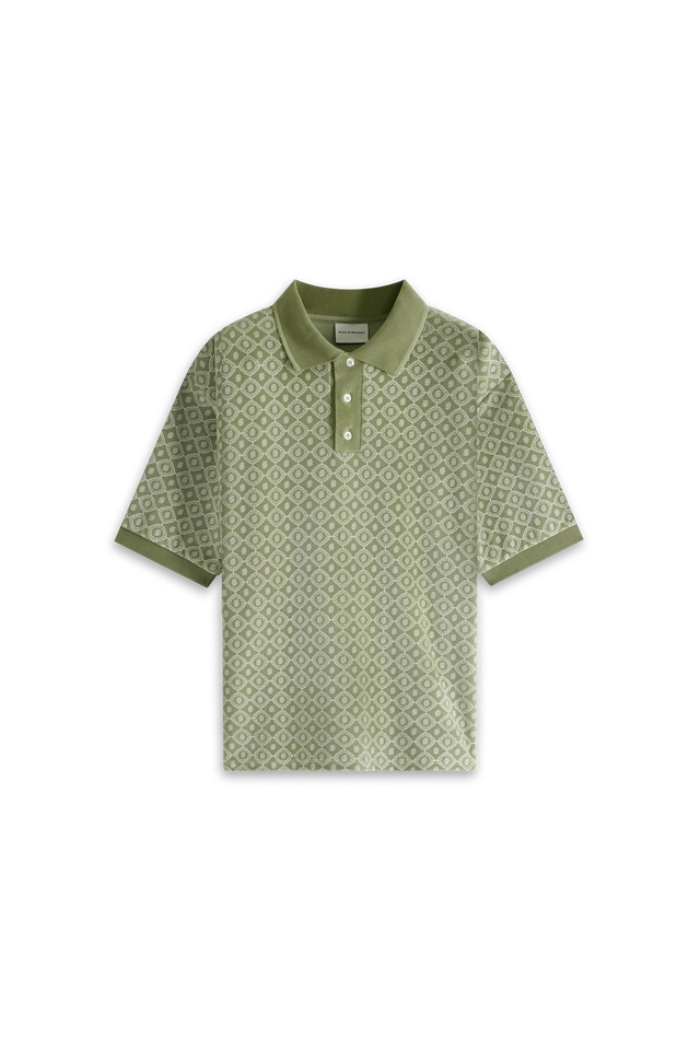Polo-Shirt mit Monogramm-Print