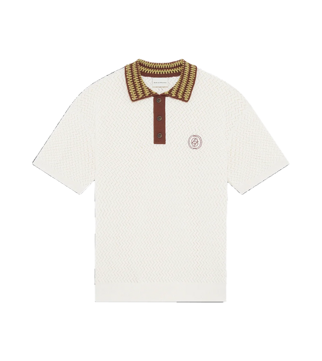 Polo D Miroir Shell mit Lochstrick