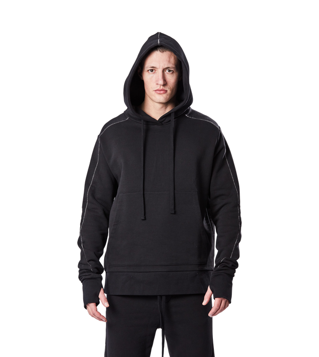 Hoodie mit Kontrastnähten