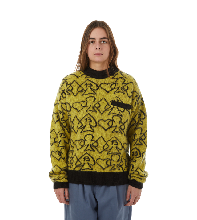 Strickpullover mit All-Over Print