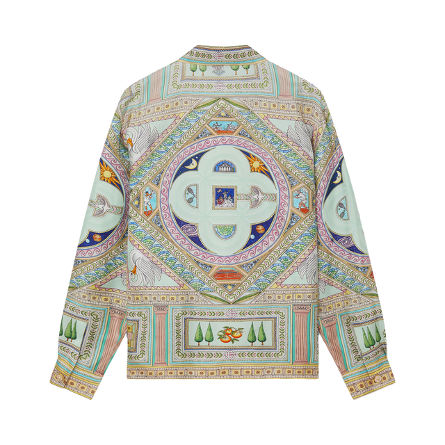 Cuban Collar Langarm Hemd
