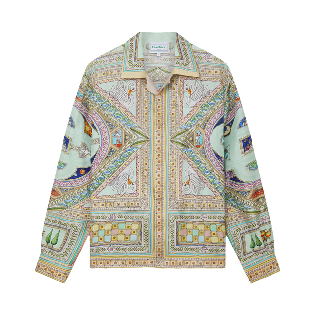 Cuban Collar Langarm Hemd
