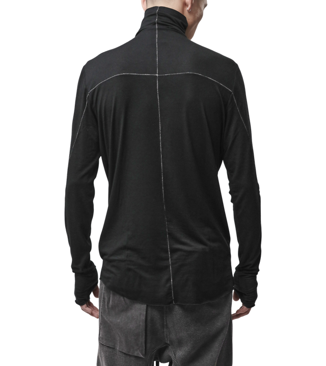 Rollkragen-Langarmshirt aus Modal-Kaschmir-Mix