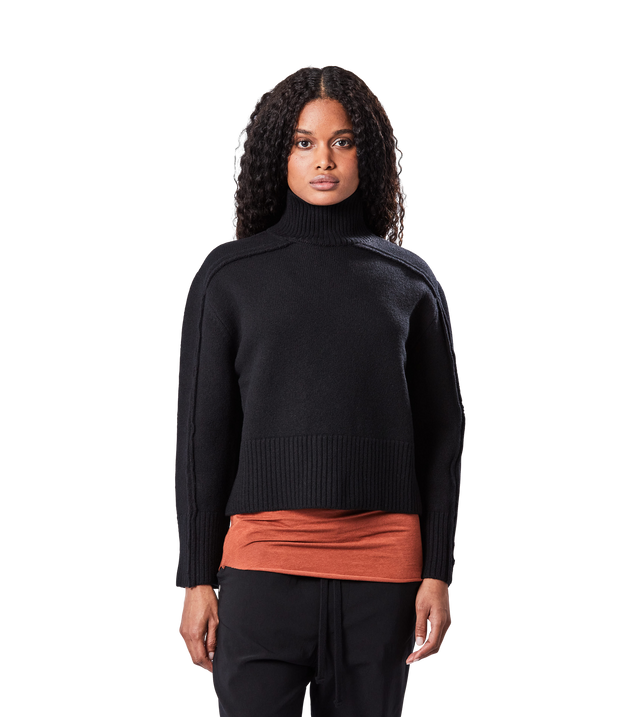 Kurzer Pullover mit Stehkragen