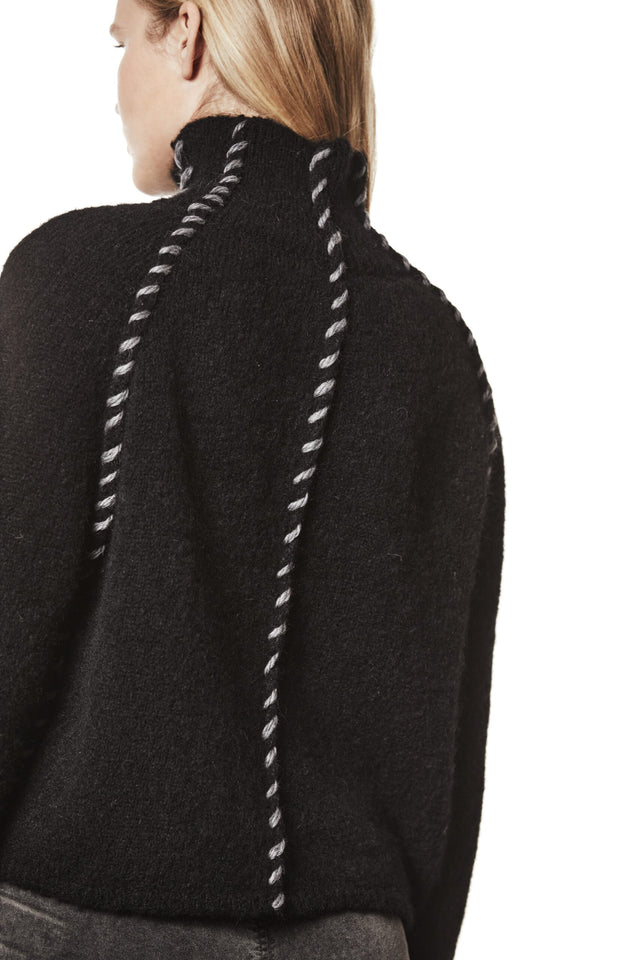 Rollkragen-Sweater aus Alpakawolle