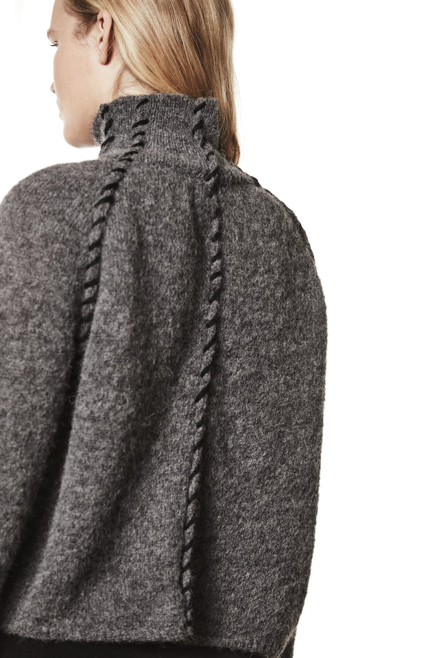 Rollkragen-Sweater aus Alpakawolle