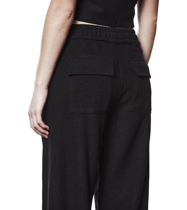 Wide-leg wool trousers