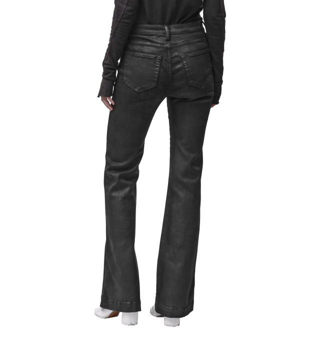 Beschichtete Hose mit schmalem Bein