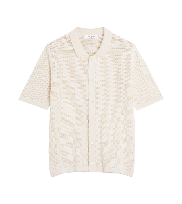 Kurzarm-Cardigan aus offenem Strick