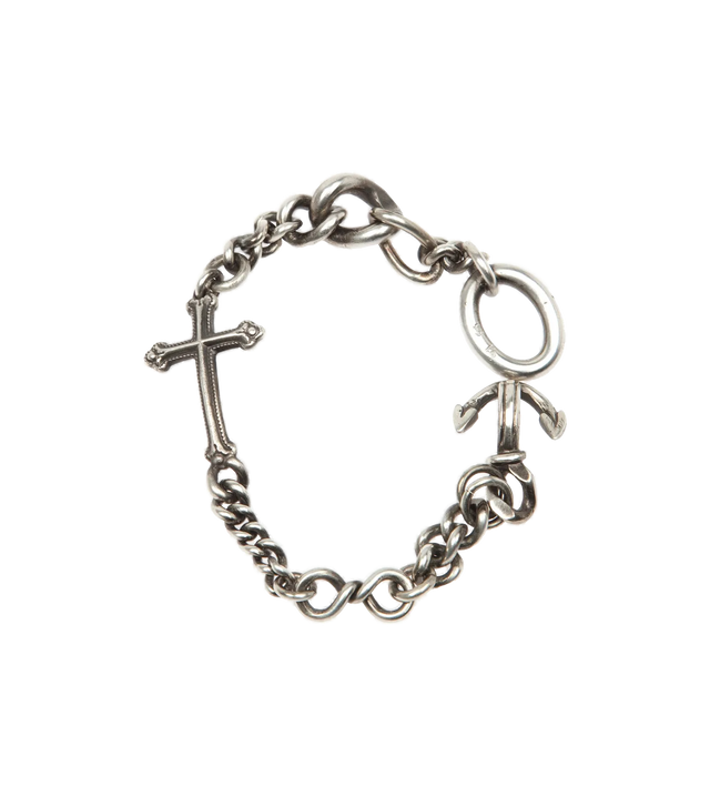 Armband mit Kruzifix- und Ankerdetail