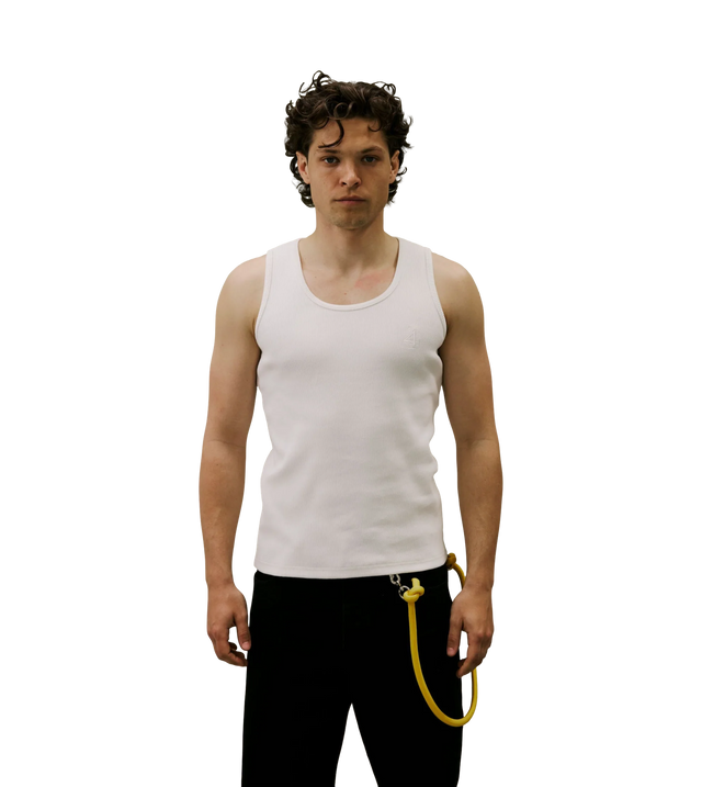 White Logo Tanktop