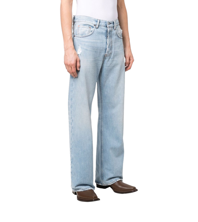 Gerade Jeans in Distressed-Optik