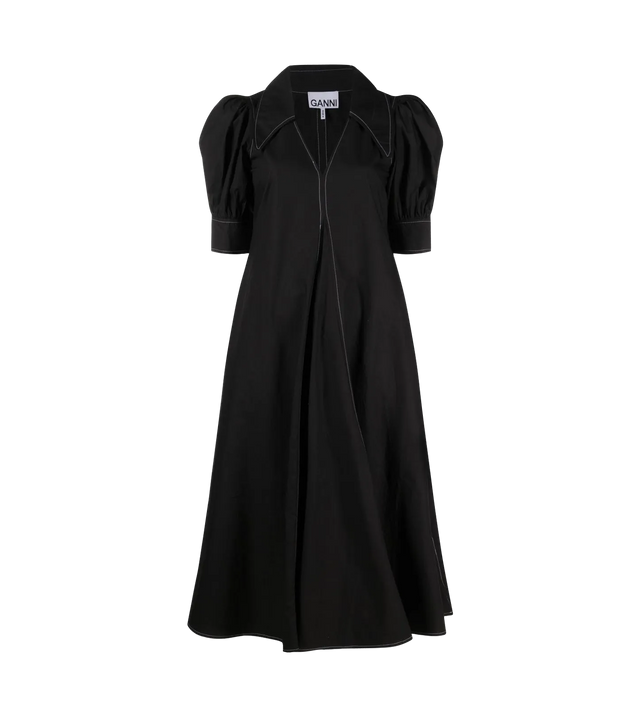 Maxi Kleid mit Puffärmeln