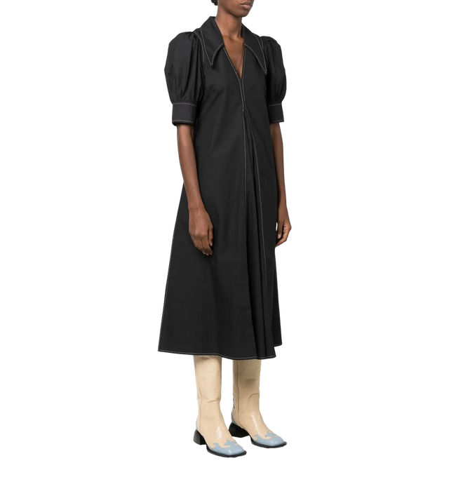 Maxi Kleid mit Puffärmeln
