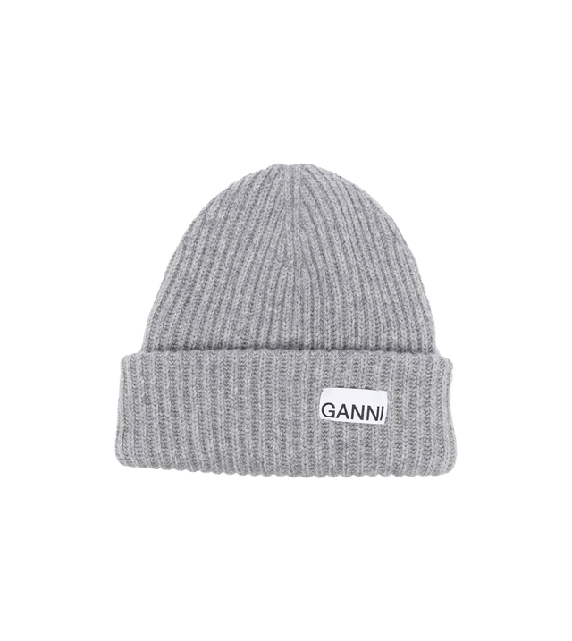 Gerippte Beanie mit Logo