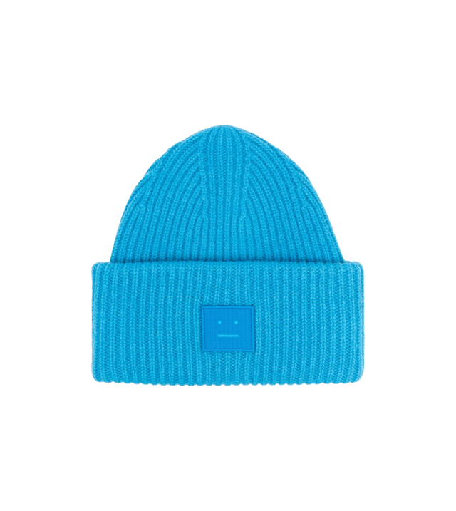 Gerippte Beanie mit Logo