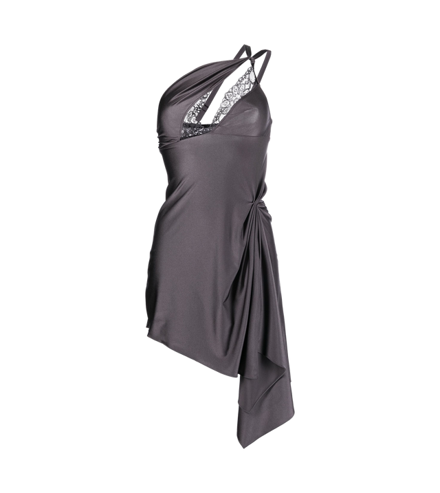 Asymmetrisches Minikleid mit Spitze