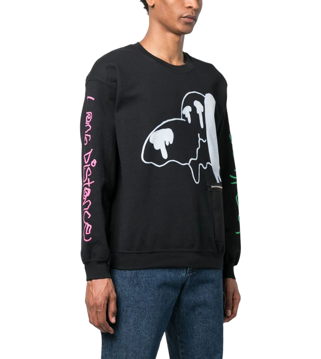 Geripptes Sweatshirt mit Snoopy-Print