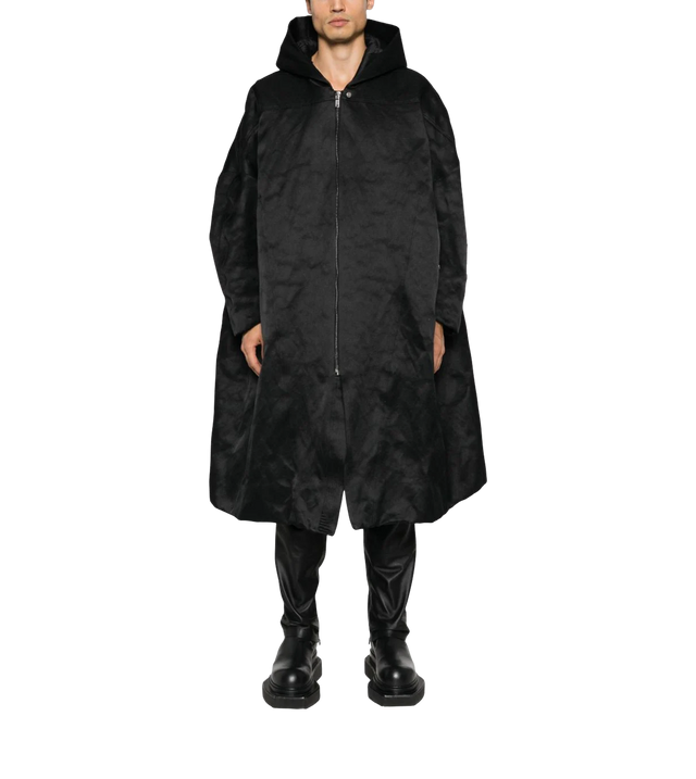 Strukturierter Mantel mit Kapuze