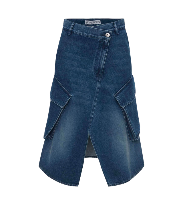 Jeans Midirock mit Cargotaschen
