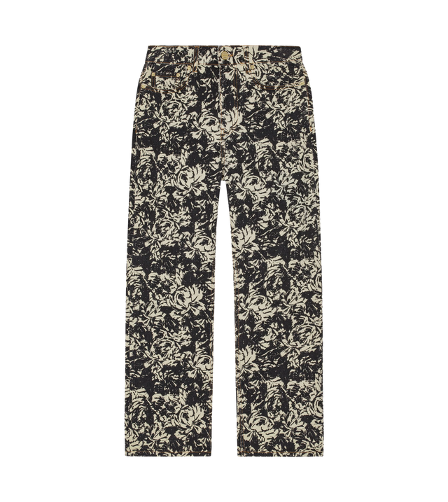 Bootcutjeans mit Blumen-Print