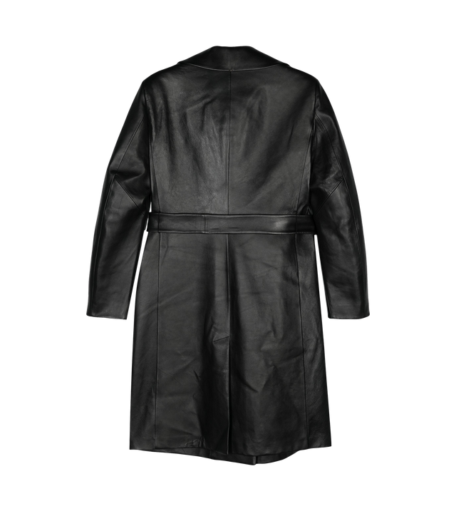 Trenchcoat aus Leder mit Gürtel