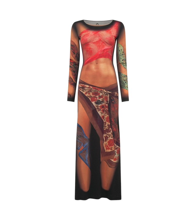 Draped Statue Maxikleid aus Jersey