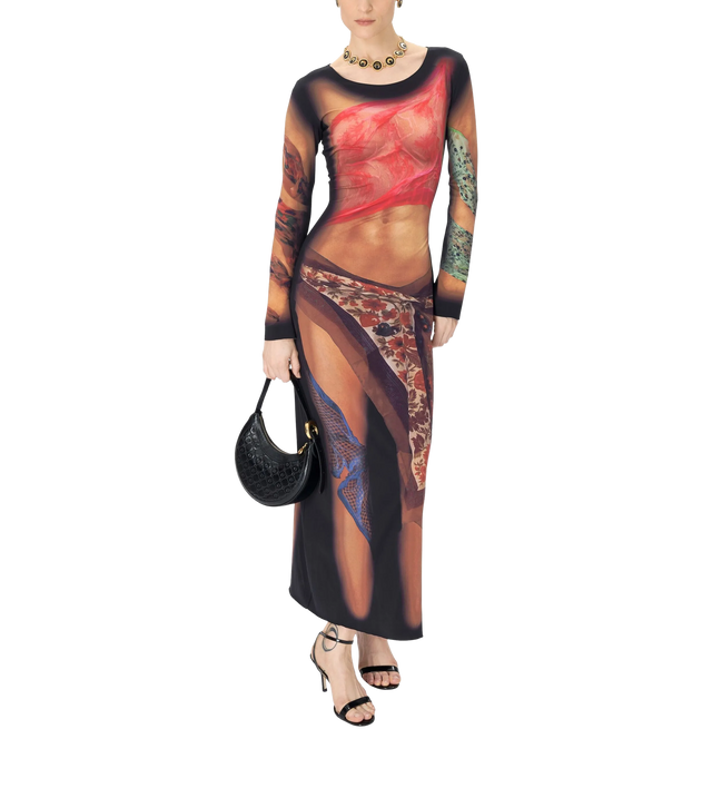 Draped Statue Maxikleid aus Jersey