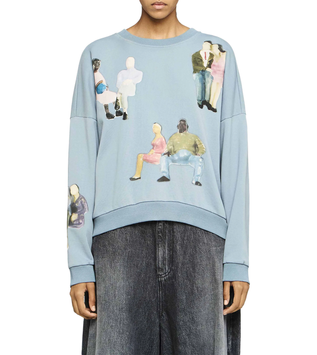 Sweatshirt mit Personen-Print