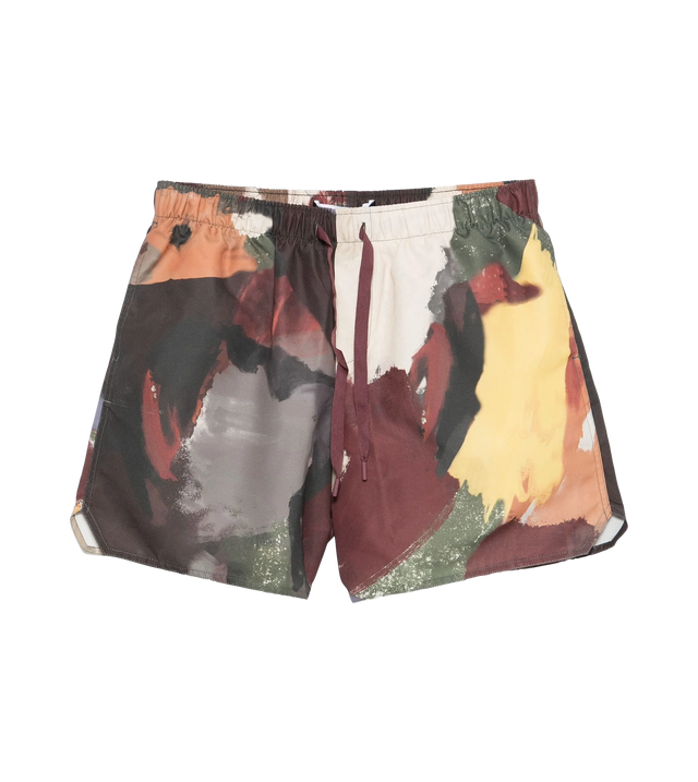 Badeshorts mit abstraktem Print