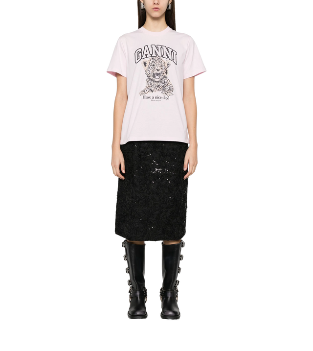 T-Shirt mit Leoparden-Print