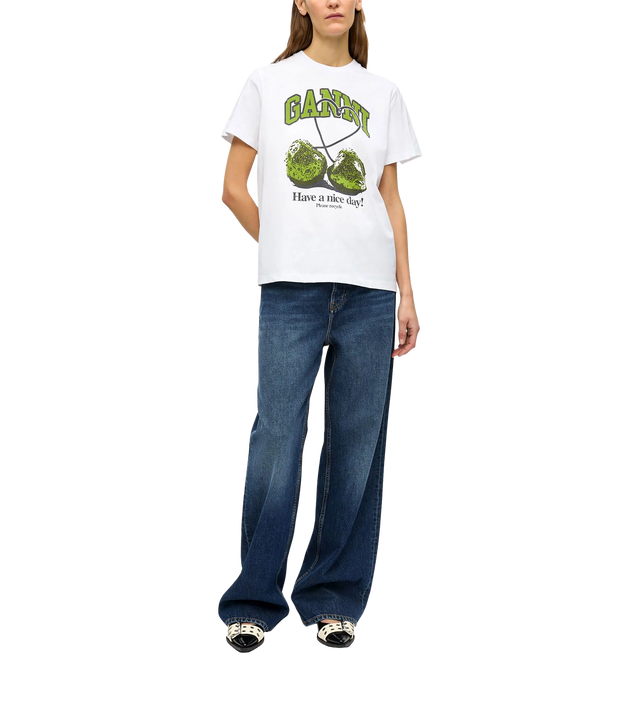 T-Shirt mit Cherry-Print