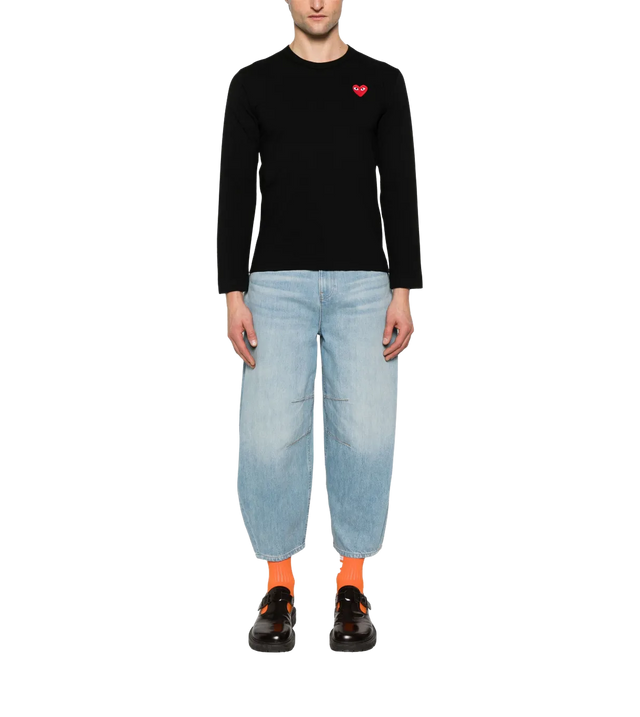 Langarmshirt mit Herz-Patch