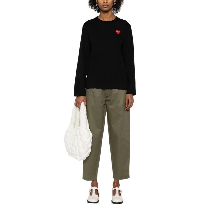 Langarmshirt mit Herz-Patch